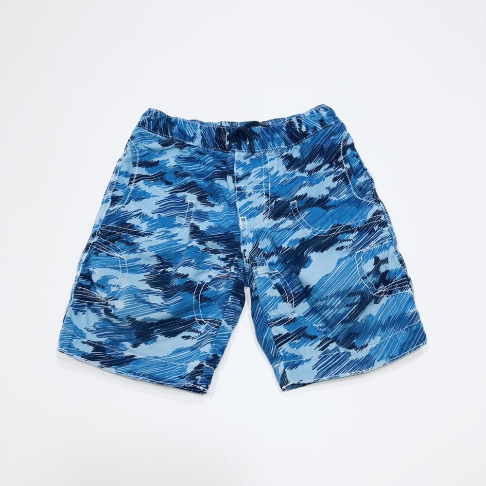 HANNA ANDERSSON Blue Camo Shorts {2}